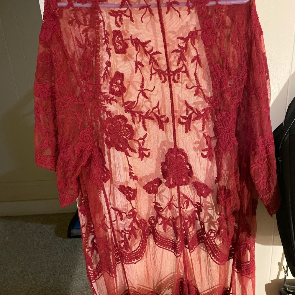 Sexy Lace red cover up